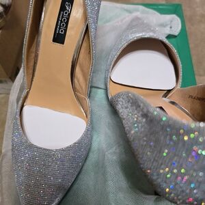 Glittering Silver Heels by